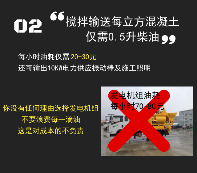 搅拌输送一体机柴油油耗低