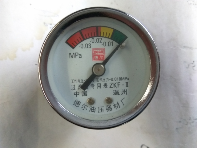 车载搅拌泵液压油过滤器压力表