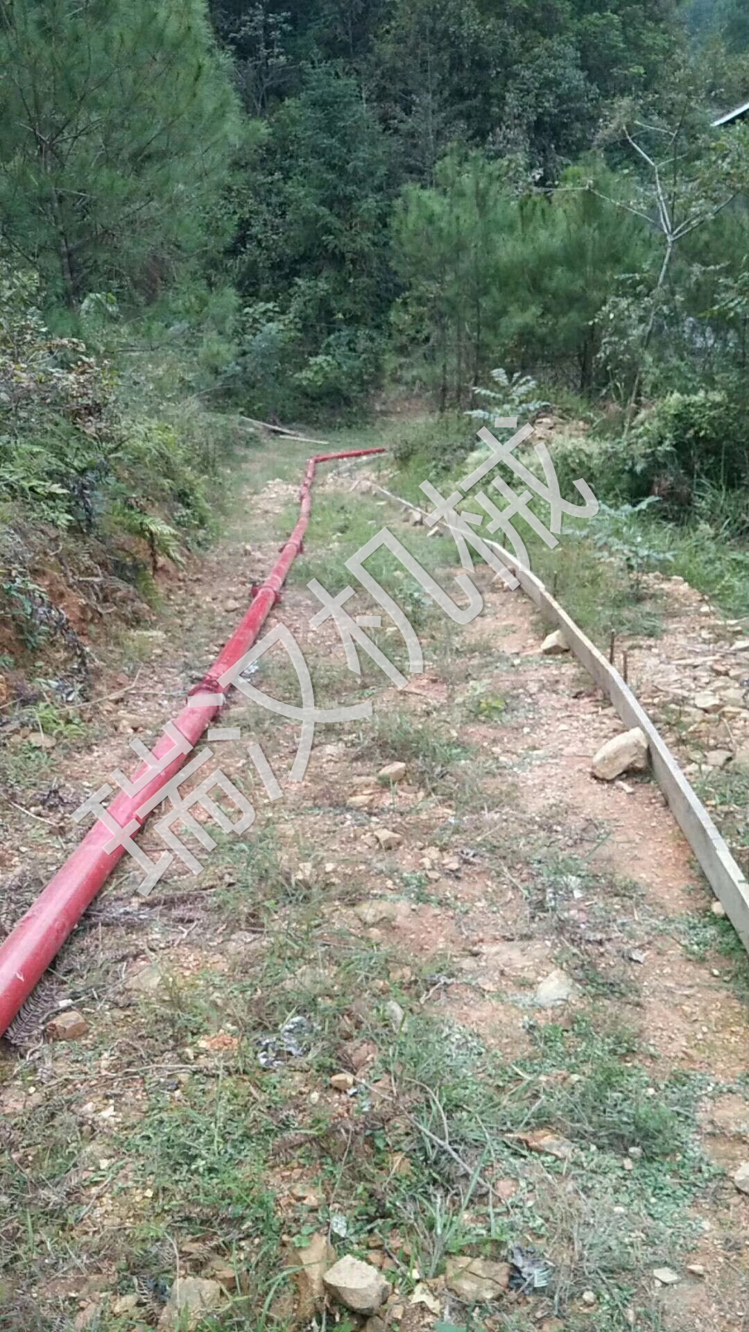 车载搅拌泵288米泵送现场3