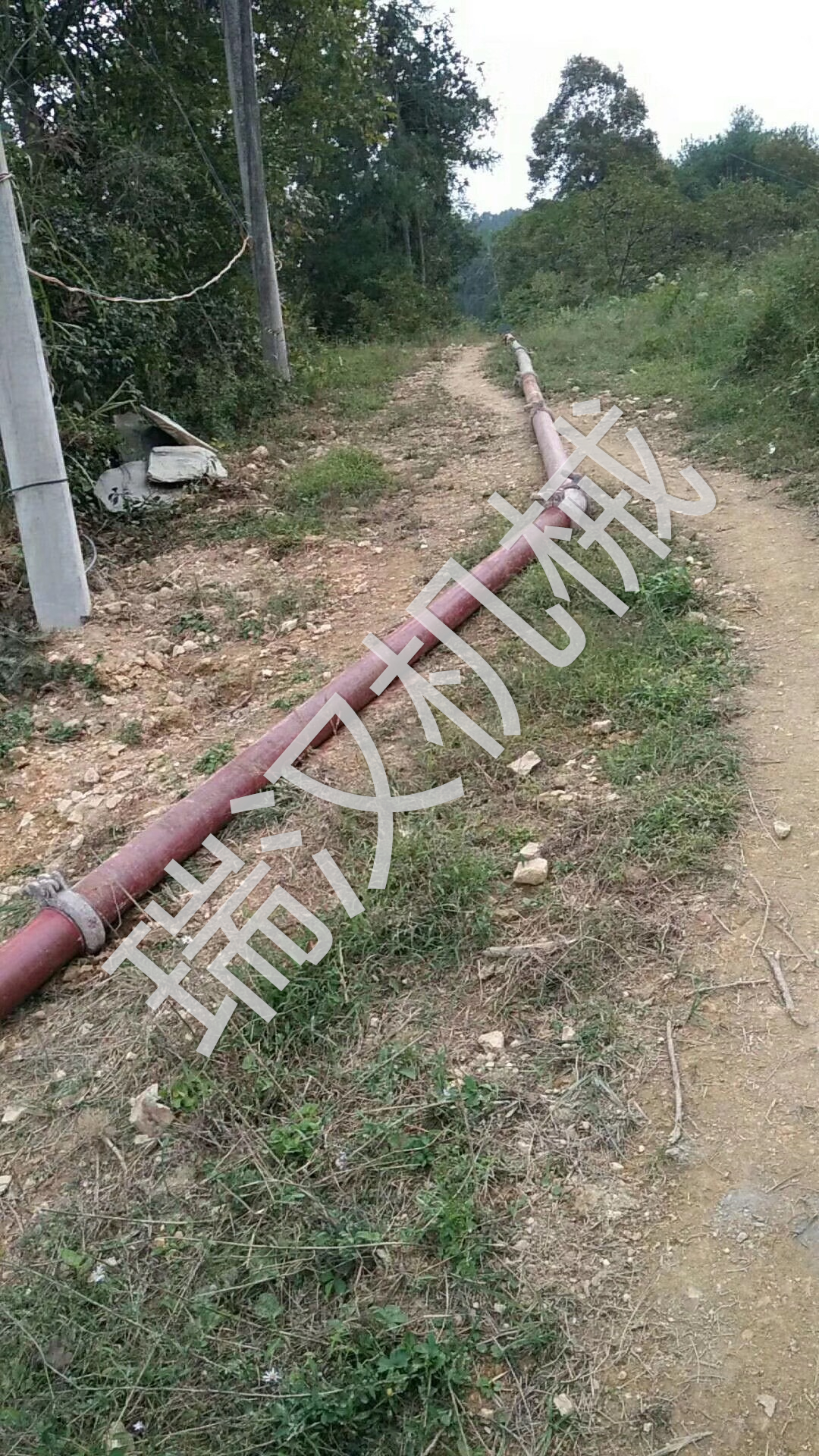 车载搅拌泵288米泵送现场9