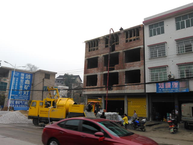 车载搅拌泵湖南工地现场